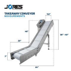 Jores Technologies Motorized Take Away Incline Conveyor