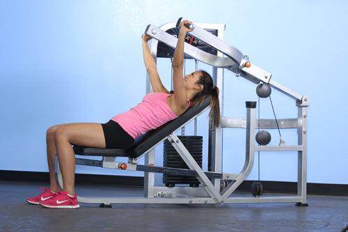 Dual Function Multi Press Combo - Muscle D Fitness - Adjustable - Multi-Position - Pin Selectorized - Chest - Shoulder - Triceps Press - Machine Horizon