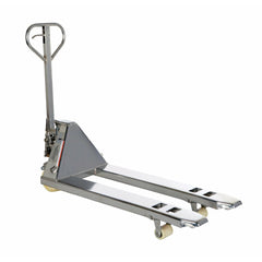 Vestil Stainless Steel Pallet Truck 59 In. x 21-1/2 In. x 48 In. 5500 Lb. Capacity Silver-PM5-2048-SS