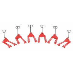 Vestil Steel Full Featured Pallet Trucks 6 Pack 27 In. x 42 In. 5,500 Lb. Capacity Red -PM5-2742-6PKG