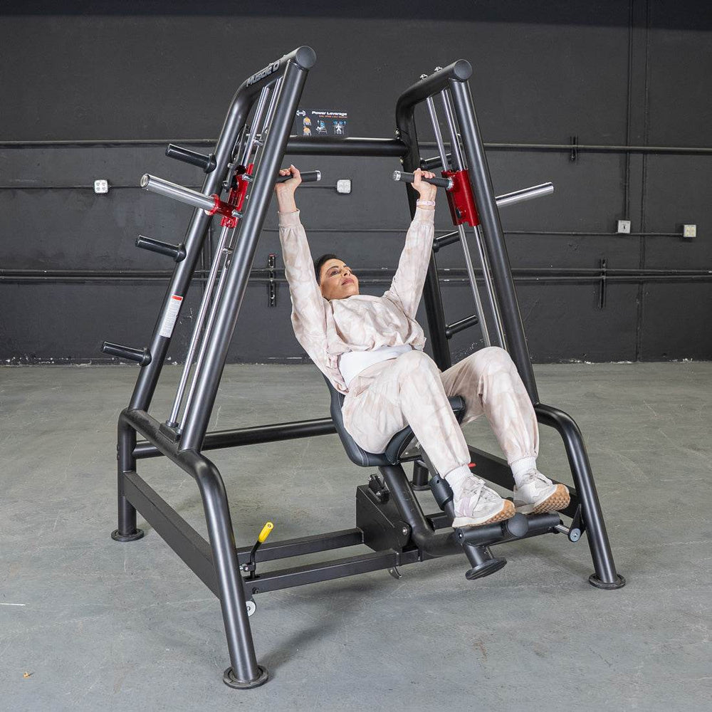 Power Leverage V2 Convergent Bench - Muscle D Fitness - Incline, Shoulder Press - Machine Horizon