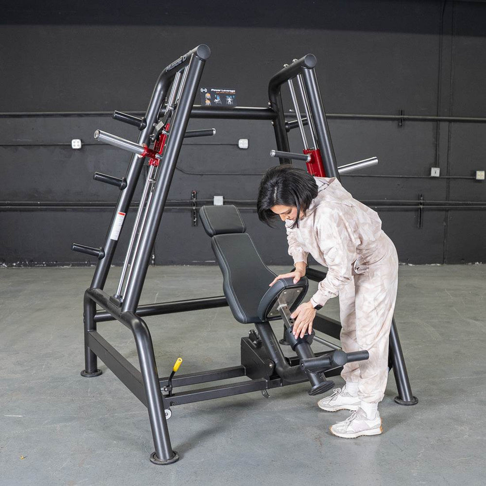 Power Leverage V2 Convergent Bench - Muscle D Fitness - Incline, Shoulder Press - Machine Horizon