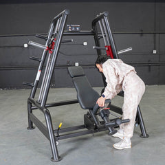 Power Leverage V2 Convergent Bench - Muscle D Fitness - Incline, Shoulder Press - Machine Horizon