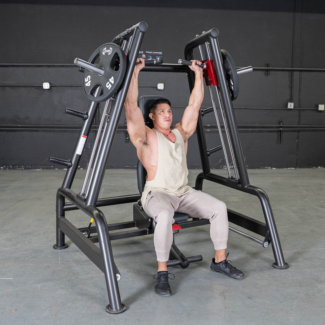Power Leverage V2 Convergent Bench - Muscle D Fitness - Incline, Shoulder Press - Machine Horizon