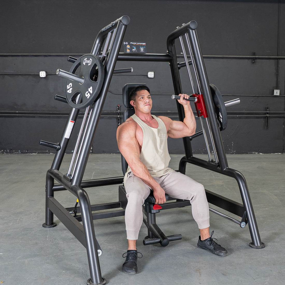 Power Leverage V2 Convergent Bench - Muscle D Fitness - Incline, Shoulder Press - Machine Horizon