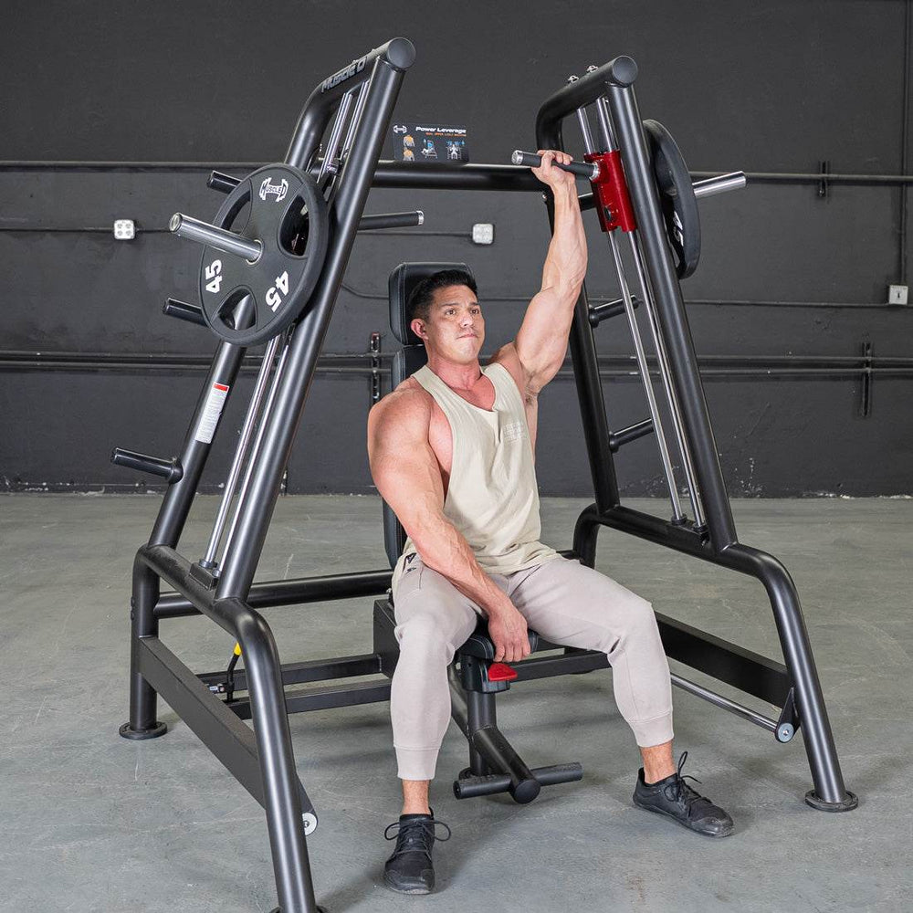 Power Leverage V2 Convergent Bench - Muscle D Fitness - Incline, Shoulder Press - Machine Horizon