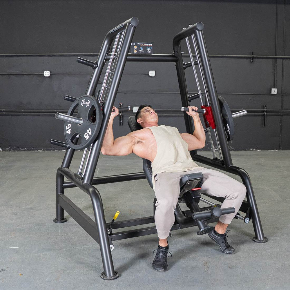 Power Leverage V2 Convergent Bench - Muscle D Fitness - Incline, Shoulder Press - Machine Horizon