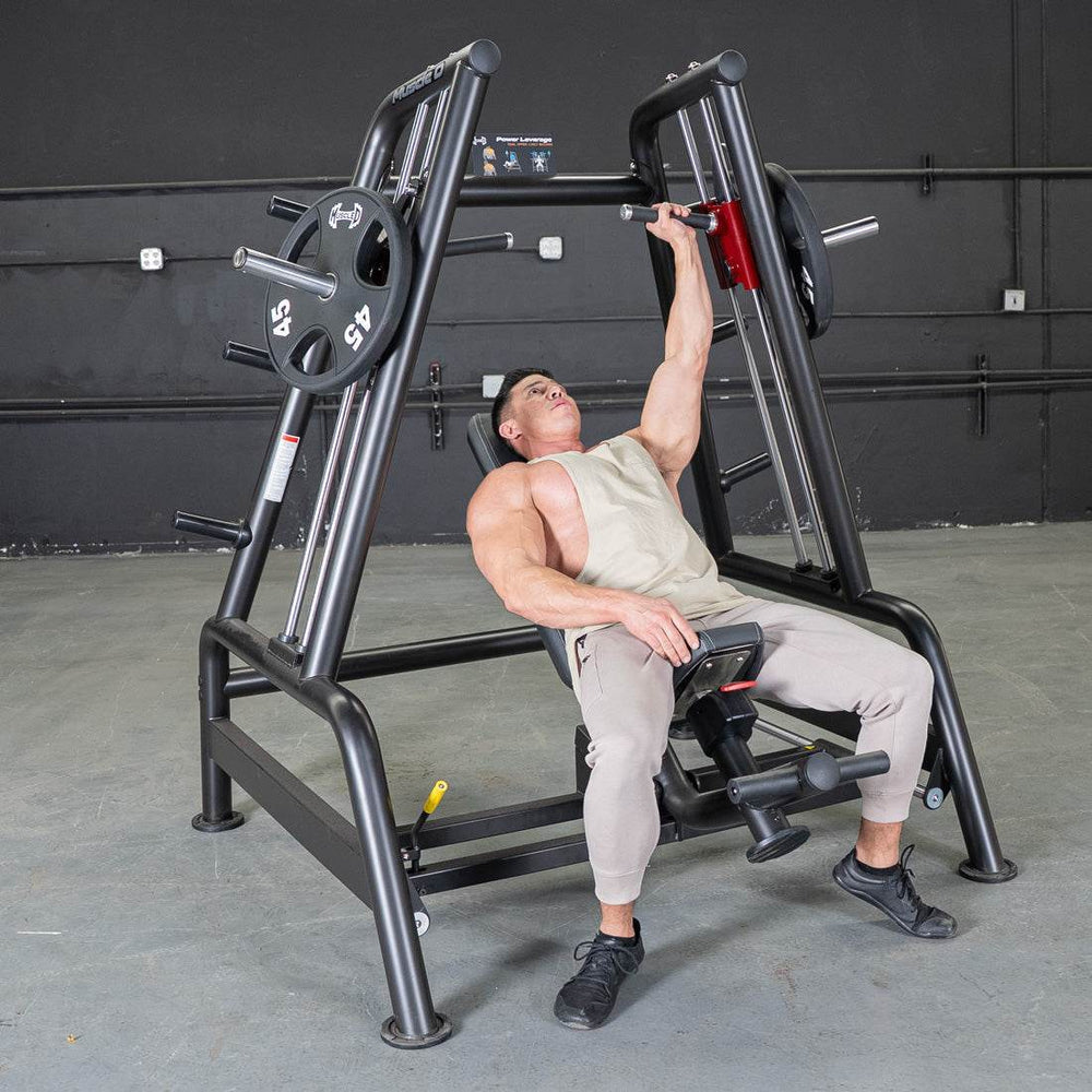 Power Leverage V2 Convergent Bench - Muscle D Fitness - Incline, Shoulder Press - Machine Horizon