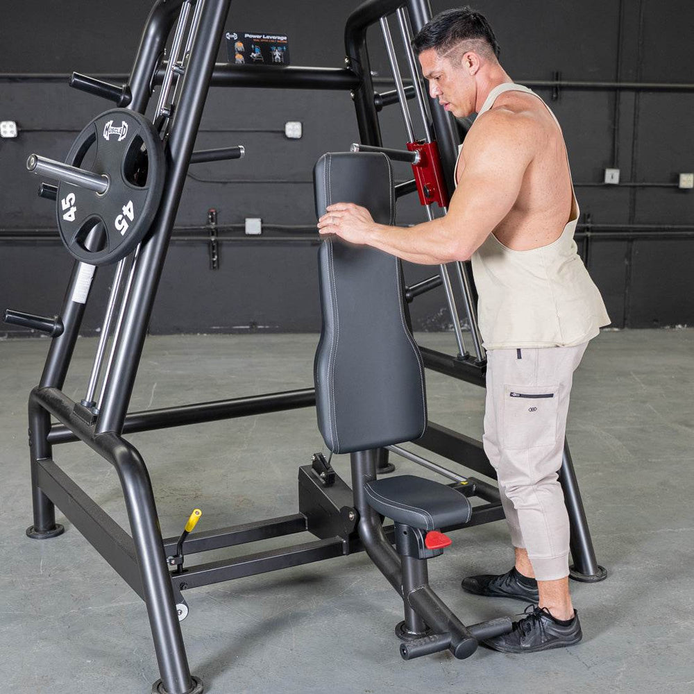 Power Leverage V2 Convergent Bench - Muscle D Fitness - Incline, Shoulder Press - Machine Horizon