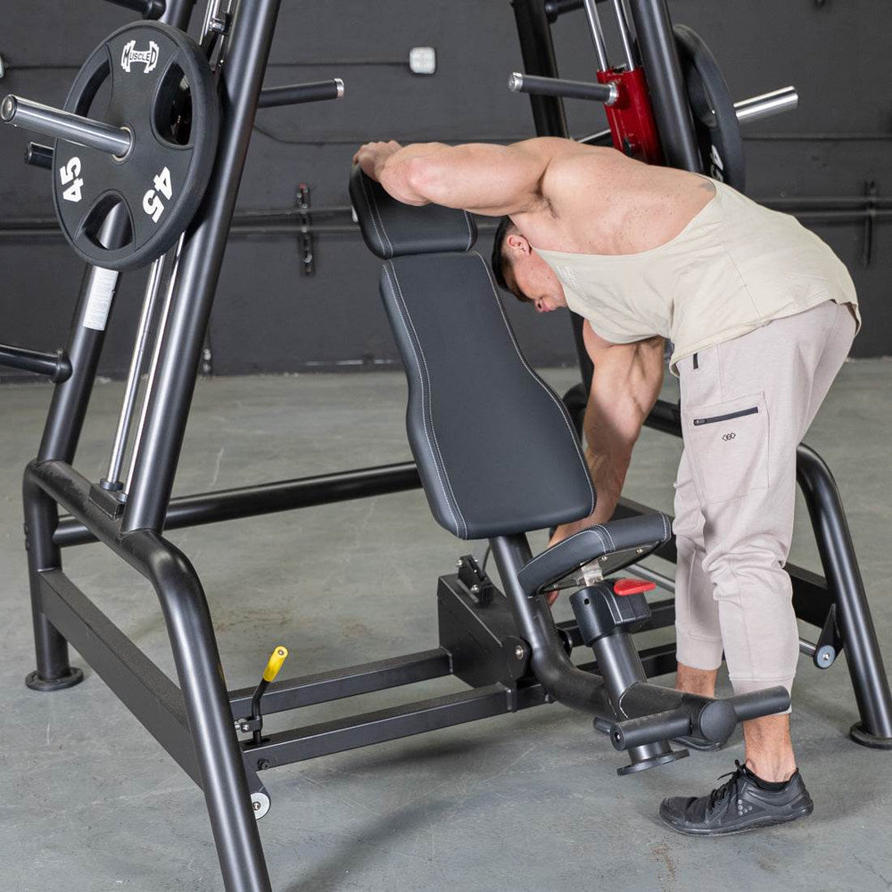 Power Leverage V2 Convergent Bench - Muscle D Fitness - Incline, Shoulder Press - Machine Horizon