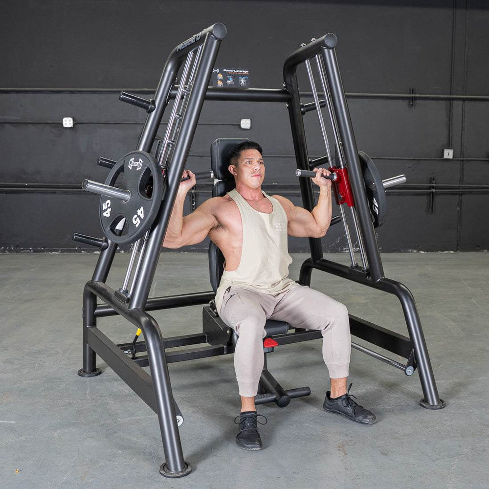 Power Leverage V2 Convergent Bench - Muscle D Fitness - Incline, Shoulder Press - Machine Horizon