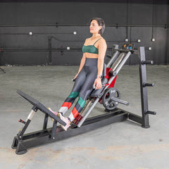 Power Leverage V2 Hack Squat / Calf Raise - Muscle D Fitness - Machine Horizon