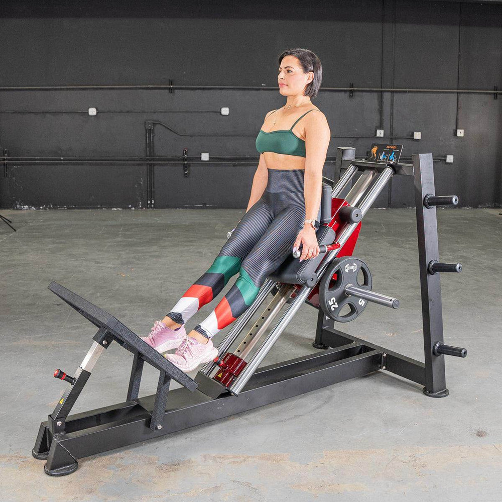 Power Leverage V2 Hack Squat / Calf Raise - Muscle D Fitness - Machine Horizon