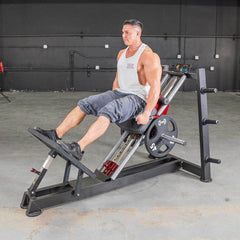 Power Leverage V2 Hack Squat / Calf Raise - Muscle D Fitness - Machine Horizon