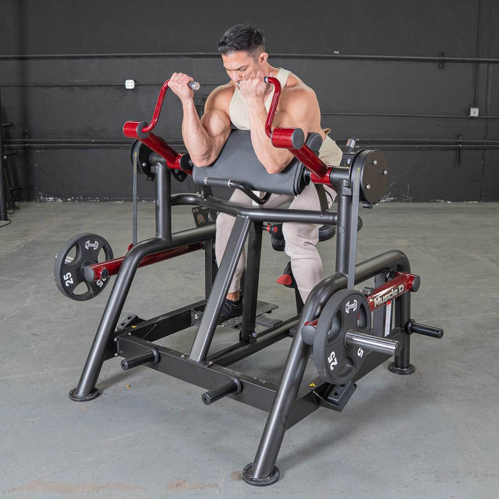 Power Leverage V2 Iso Lateral Biceps Curl / Preacher Curl - Muscle D Fitness - Machine Horizon