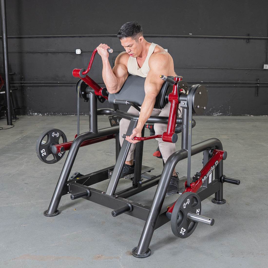 Power Leverage V2 Iso Lateral Biceps Curl / Preacher Curl - Muscle D Fitness - Machine Horizon Power Leverage V2 Iso Lateral Biceps Curl / Preacher Curl - Muscle D Fitness - Machine Horizon