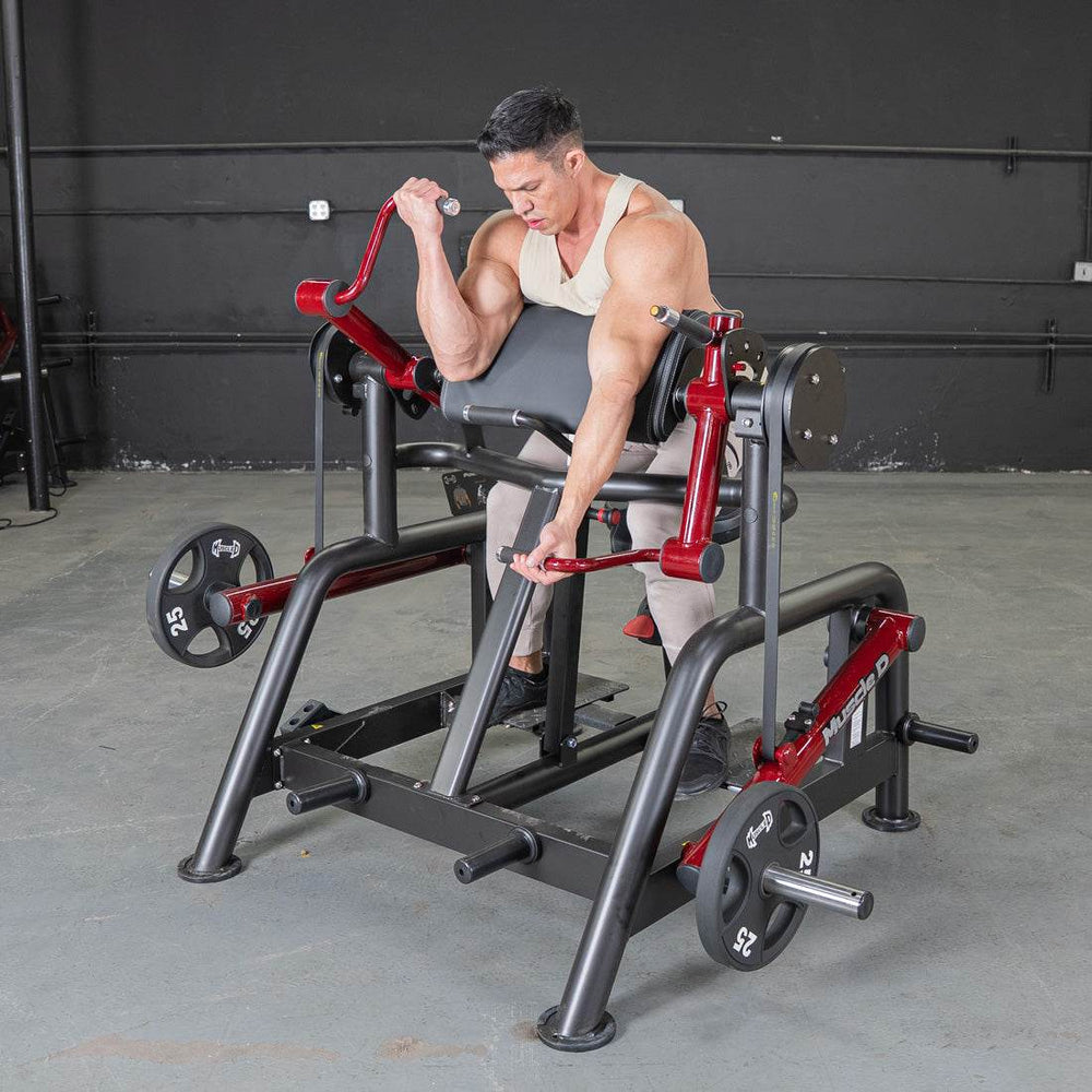 Power Leverage V2 Iso Lateral Biceps Curl / Preacher Curl - Muscle D Fitness - Machine Horizon