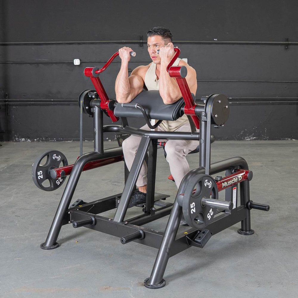 Power Leverage V2 Iso Lateral Biceps Curl / Preacher Curl - Muscle D Fitness - Machine Horizon