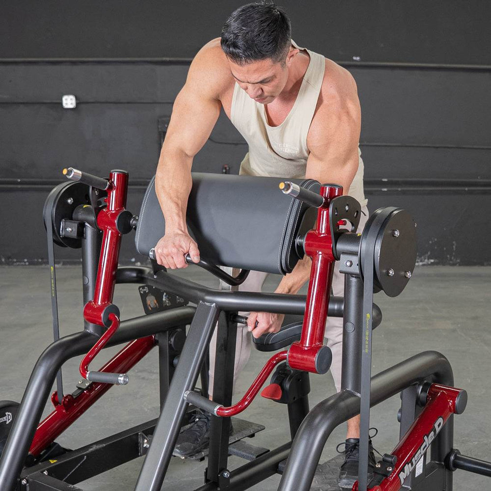 Power Leverage V2 Iso Lateral Biceps Curl / Preacher Curl - Muscle D Fitness - Machine Horizon