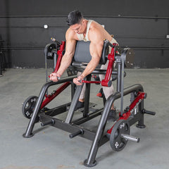 Power Leverage V2 Iso Lateral Biceps Curl / Preacher Curl - Muscle D Fitness - Machine Horizon