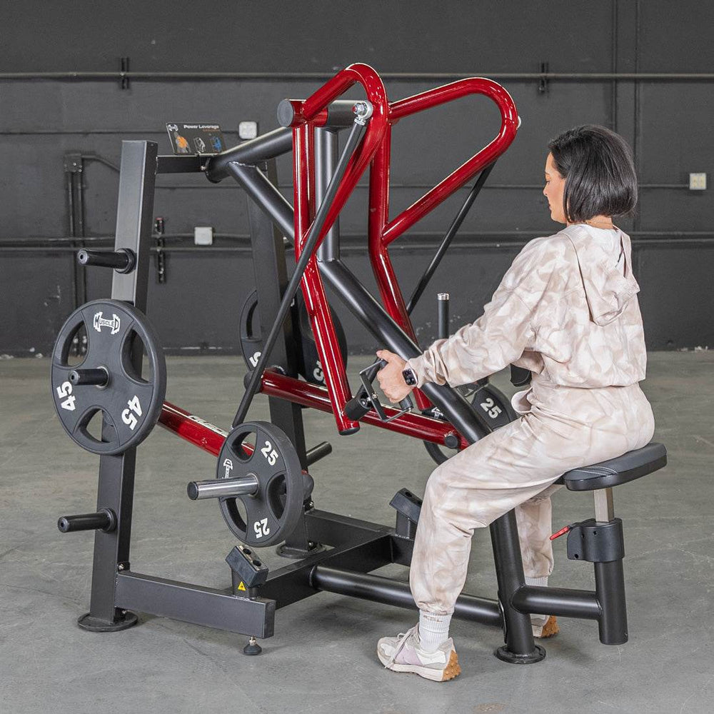 Power Leverage V2 Rotating Handle Low Row - Muscle D Fitness - Machine Horizon