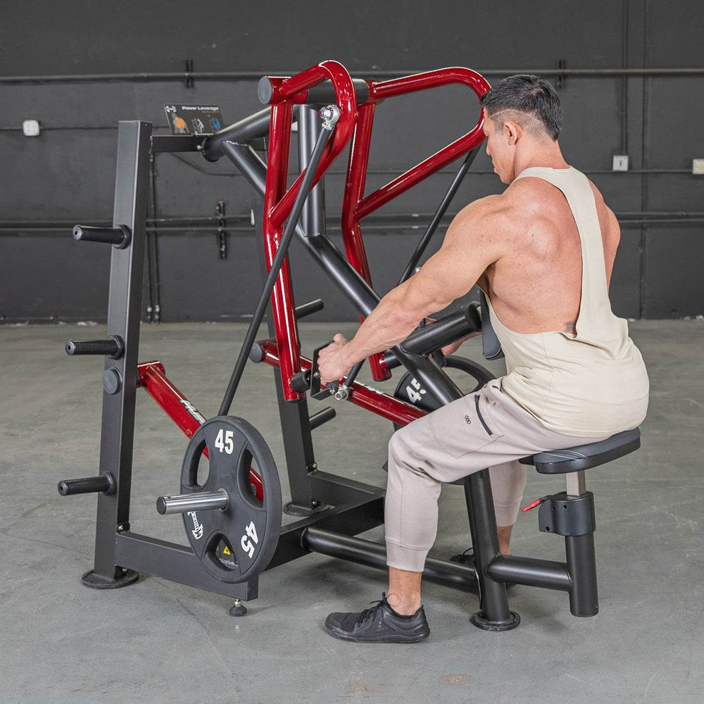 Power Leverage V2 Rotating Handle Low Row - Muscle D Fitness - Machine Horizon