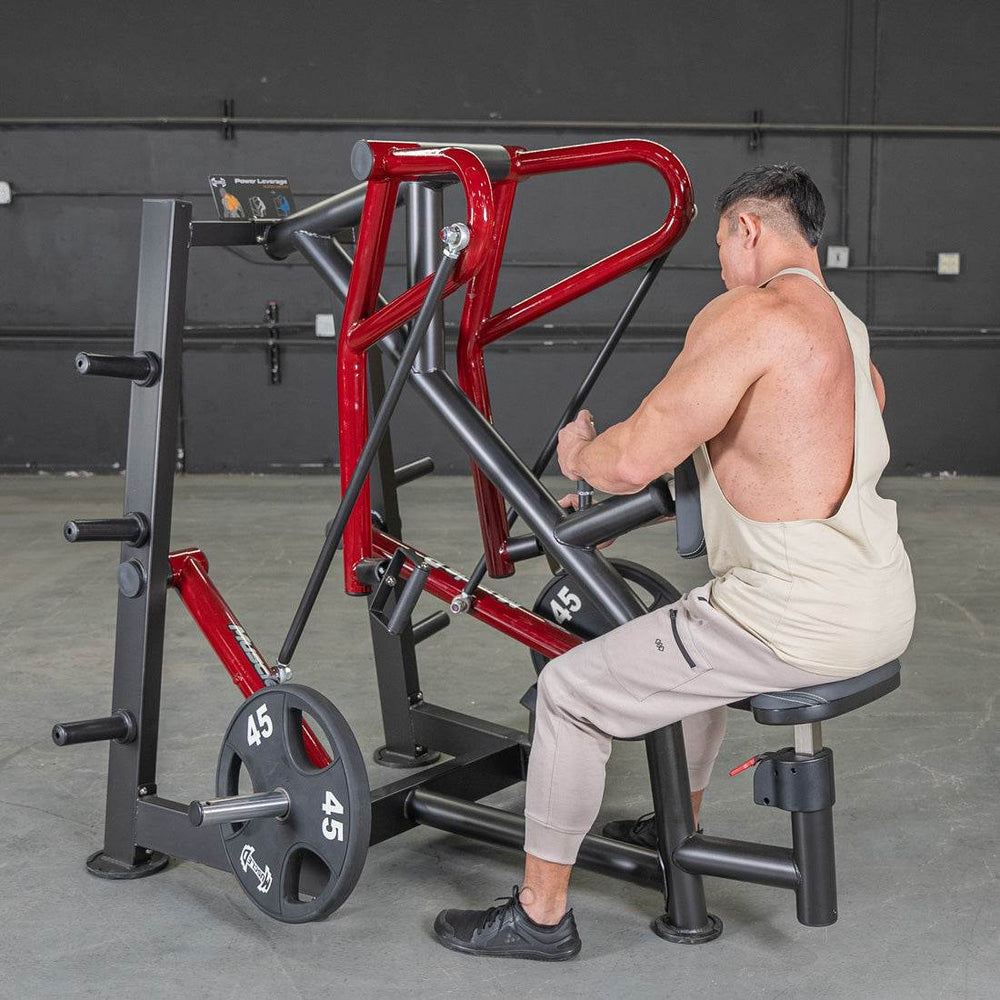 Power Leverage V2 Rotating Handle Low Row - Muscle D Fitness - Machine Horizon