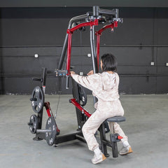 Power Leverage V2 Seated Pec Fly / Rear Delt Combo - Plate Loaded - Weight Storage Included - Machine Horizon