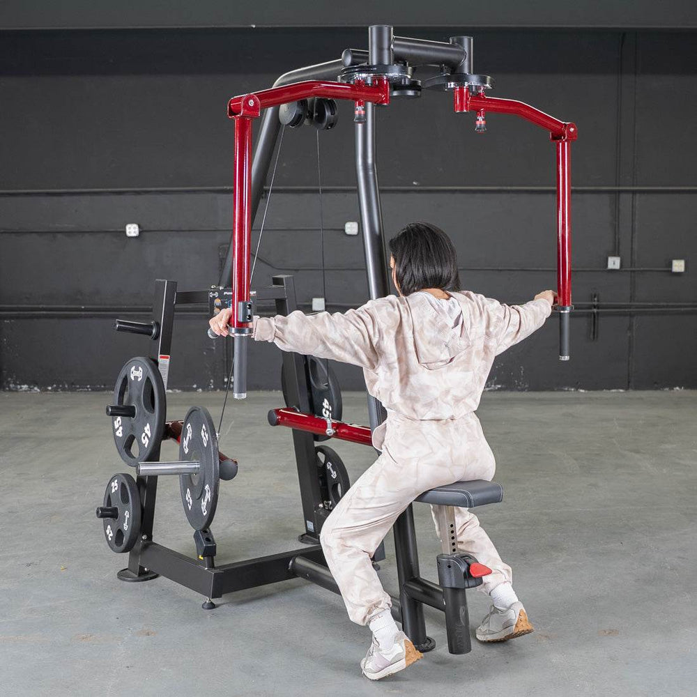 Power Leverage V2 Seated Pec Fly / Rear Delt Combo - Plate Loaded - Weight Storage Included - Machine Horizon