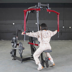 Power Leverage V2 Seated Pec Fly / Rear Delt Combo - Plate Loaded - Weight Storage Included - Machine Horizon