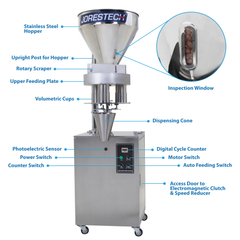 Jores Technologies Semi-Automatic Volumetric Filler for Free-Flowing Products – 500 ml