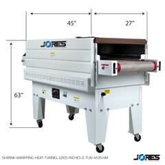 Jores Technologies Shrink Wrapping Heat Tunnel with Mesh Belt – 12” X 15”