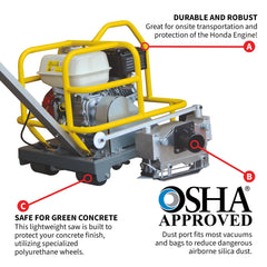 Tomahawk 6" Early Entry Green Concrete Saw with 3.5 HP Honda GX120 Engine - Machine Horizon