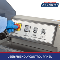 Jores Technologies Stainless Steel Chamber Shrink Wrapping System with Heater and Sealer All-in-One – 22” X 16”