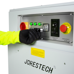 Jores Technologies Semi-Automatic Shrink Wrapping System with Pneumatic L Bar Sealer