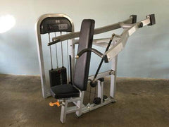 Classic Shoulder Press - Muscle D Fitness - Adjustable Seat - Pin Selectorized Weight Stack - Machine Horizon