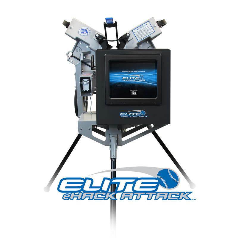 Elite eHack Attack Baseball Pitching Machine - Machine Horizon Elite eHack Attack Baseball Pitching Machine - Machine Horizon