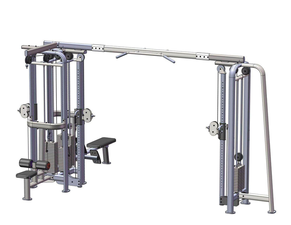 5 Stack Megatron Deluxe Jungle Gym 3 Colors - Muscle D Fitness - Commercial-Grade , Lat Pull, Low Row, Functional Column - Machine Horizon