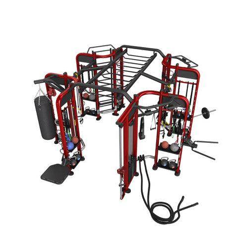 Megatron Multi Tower Training Station - Muscle D Fitness - Monkey Bars - Heavy Bag - Dip Station - Equipment Storage - Pull-Up Station - Machine Horizon Megatron Multi Tower Training Station - Muscle D Fitness - Monkey Bars - Heavy Bag - Dip Station - Equipment Storage - Pull-Up Station - Machine Horizon
