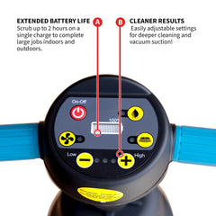 Tomahawk Electric Floor Scrubber Cleaner with 18” Power Mop Brushes Cordless 36V Battery Powered - Machine Horizon