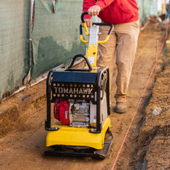 Tomahawk 6.5 HP Honda Reverse Hydraulic Plate Compactor for Soil, Aggregate, Cohesive Compaction - Machine Horizon