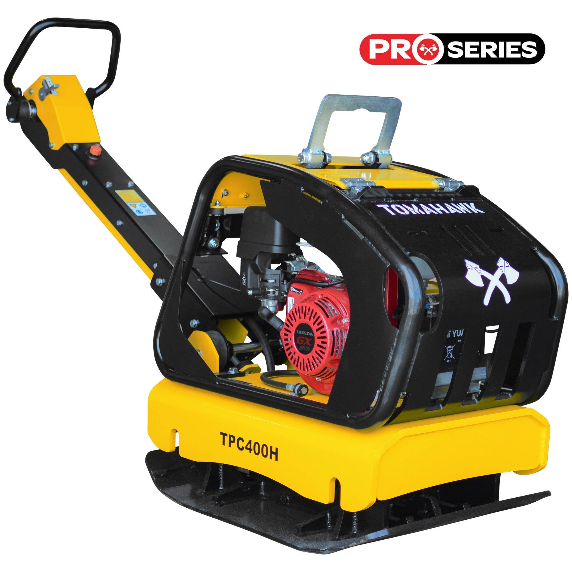 Tomahawk 9HP Reverse Plate Compactor Honda GX270 Electric Start 11,690 lbs/ft² for Granular Cohesive Soil Compaction - Machine Horizon Tomahawk 9HP Reverse Plate Compactor Honda GX270 Electric Start 11,690 lbs/ft² for Granular Cohesive Soil Compaction - Machine Horizon
