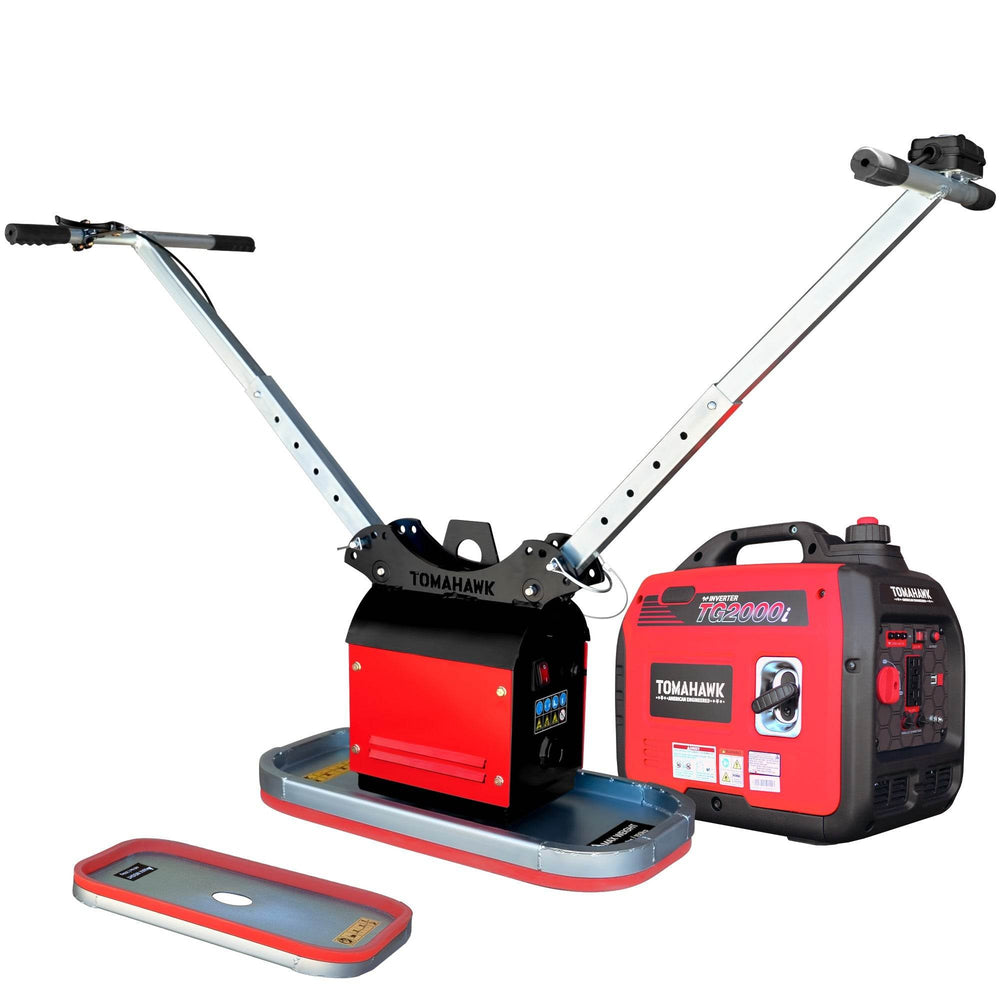 Tomahawk 440 lb Electric Paver Slab Vacuum Lifter 1200W for Hardscaping, Concrete, and Stone Placement - Machine Horizon