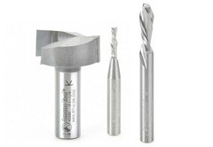 Axiom 3-Pc Essential Universal CNC Router Bit Set, 1/4 in Shank ABS301