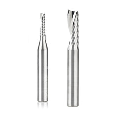 Axiom 2-Pc Solid Carbide O-Flute CNC Bit Set for Plastics & Acrylic, 1/4 in Shank ABS309