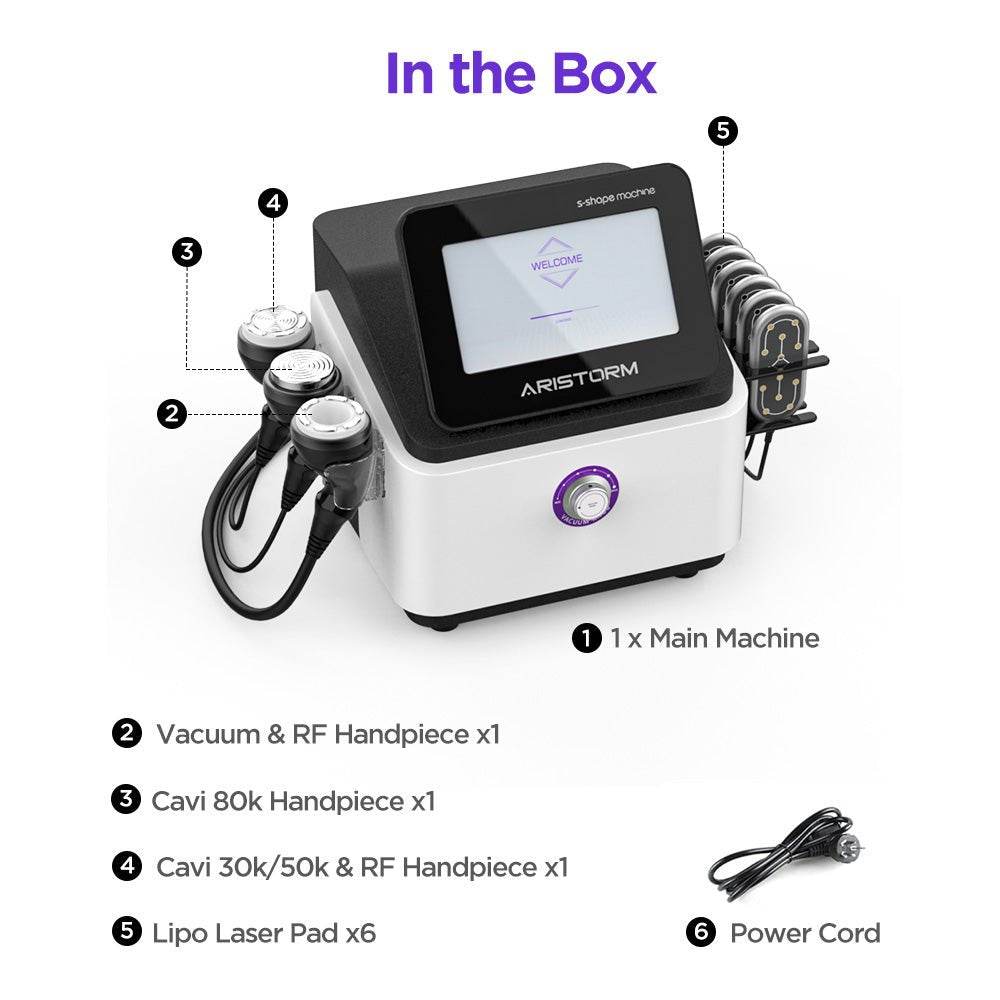 Aristorm 4-in-1 S-Shape Ultrasonic Cavitation & RF Lipo Laser System - Machine Horizon