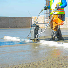 Tomahawk Battery Powered Vibrating Concrete Power Screed 36V/5Ah Float Finishing Tool (Choose 4ft, 6ft, 8ft, 10ft, 12ft, 14ft) - Machine Horizon