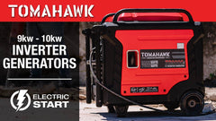 Tomahawk 10,500 Watt Inverter Generator Electric Start Super Quiet Portable Gas Power Professional Use - Machine Horizon
