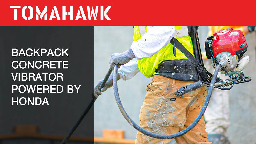 Tomahawk 2HP Honda Concrete Vibrator with Flex Shaft Cable Whip Backpack - Machine Horizon