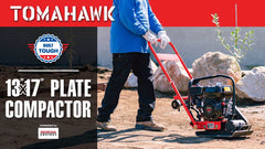 Tomahawk 2 HP Electric Vibratory Plate Compactor Tamper for Gravel Soil Compaction - Machine Horizon